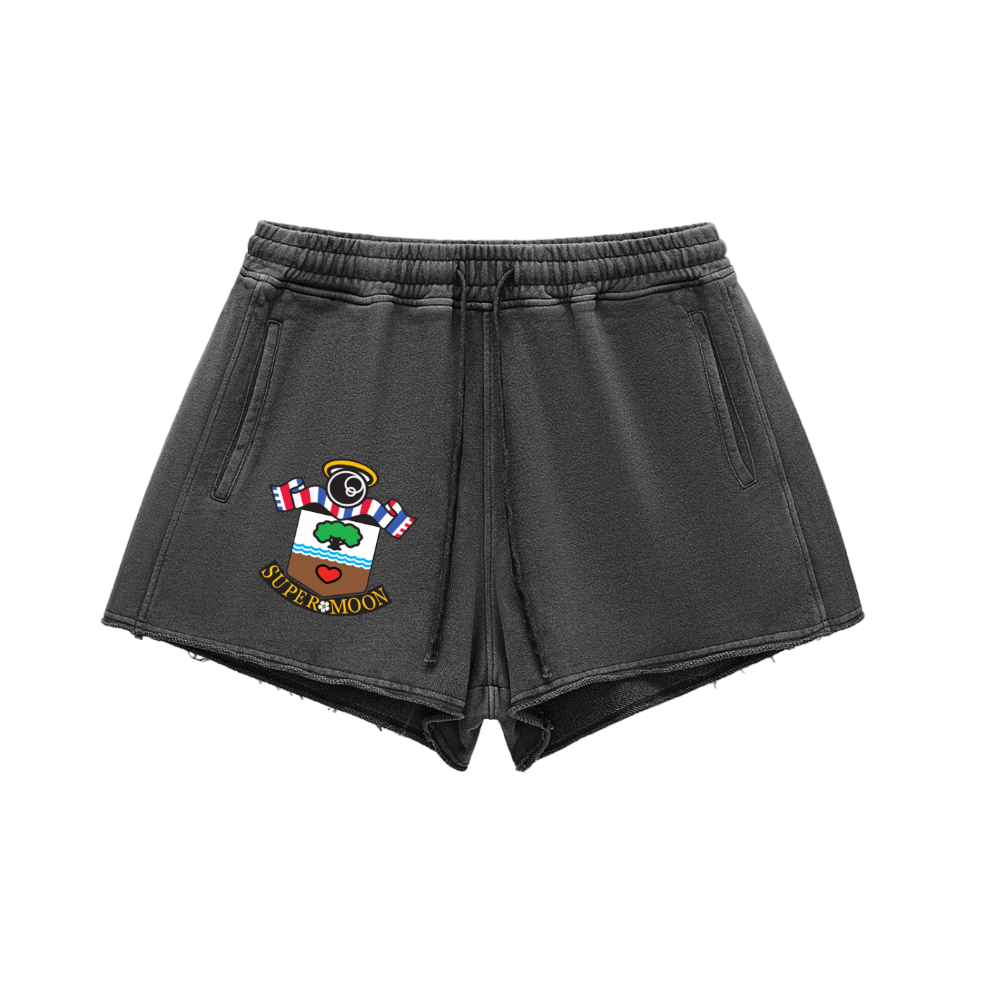 SM CREST RAW EDGE SHORTS