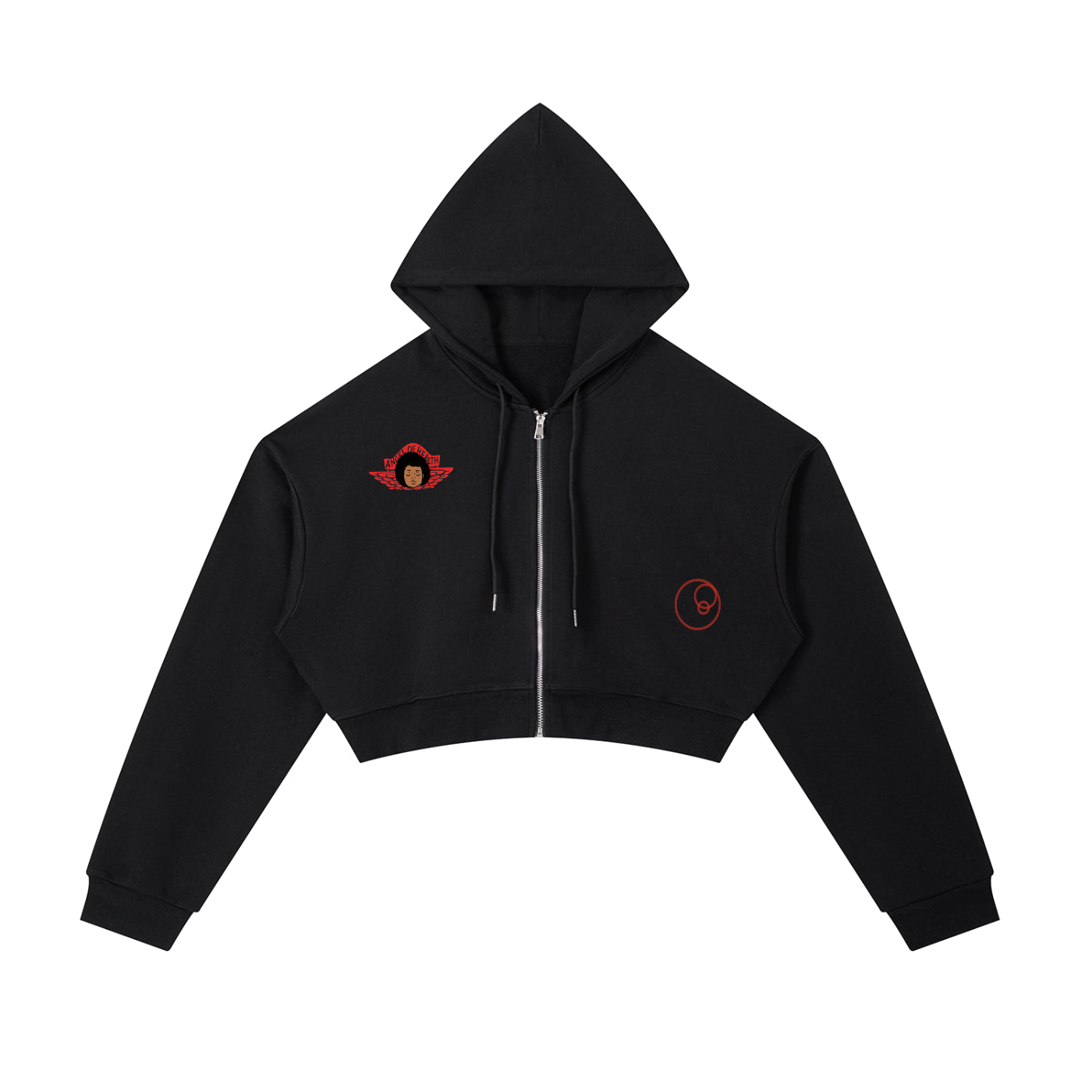 CROPPED ANGEL OF HEALTH  HOODIE