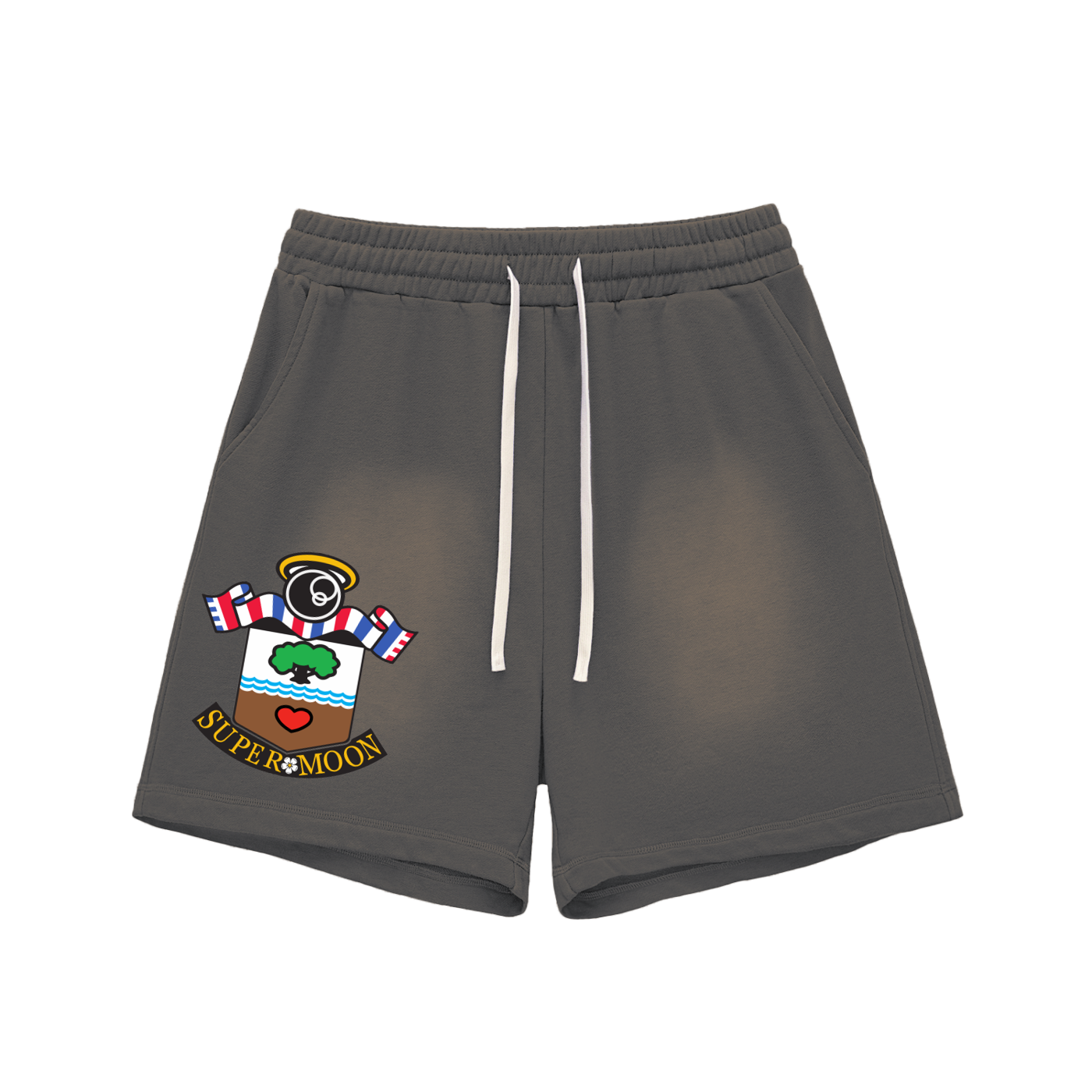 SM CREST RAW EDGE SHORTS