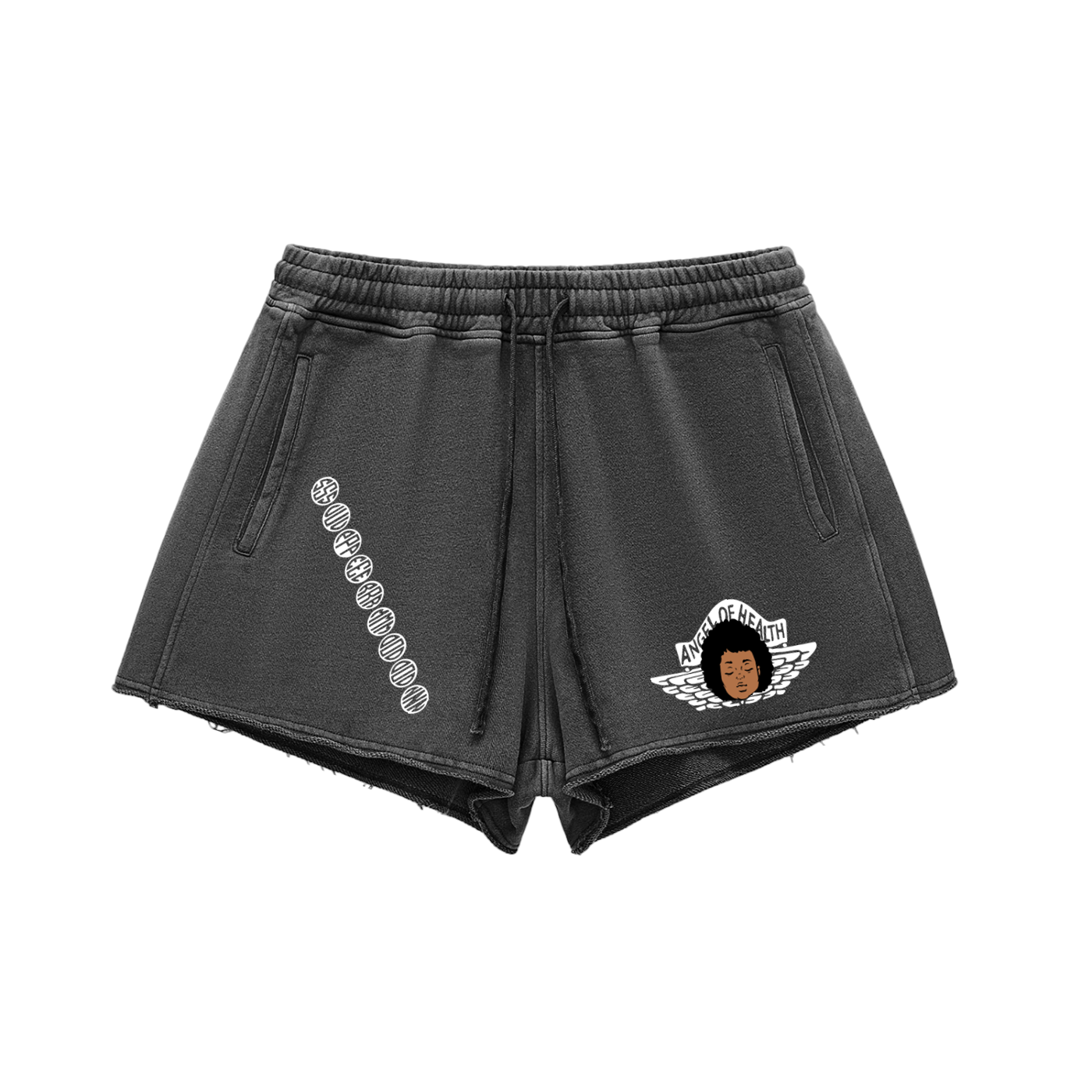 ANGEL OF HEALTH RAW EDGE SHORTS