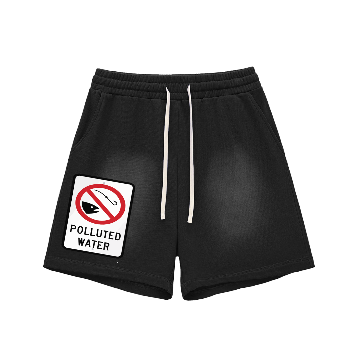 POLLUTED WATER RAW EDGE SHORTS