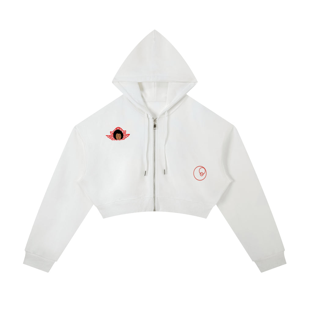 CROPPED ANGEL OF HEALTH  HOODIE