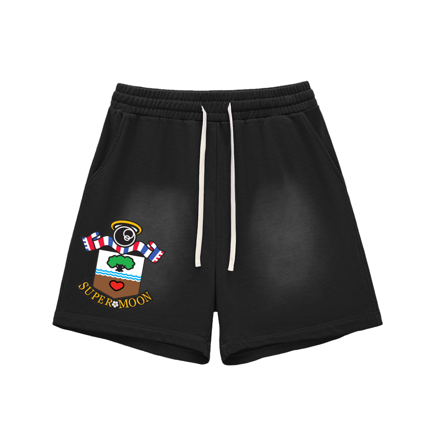 SM CREST RAW EDGE SHORTS