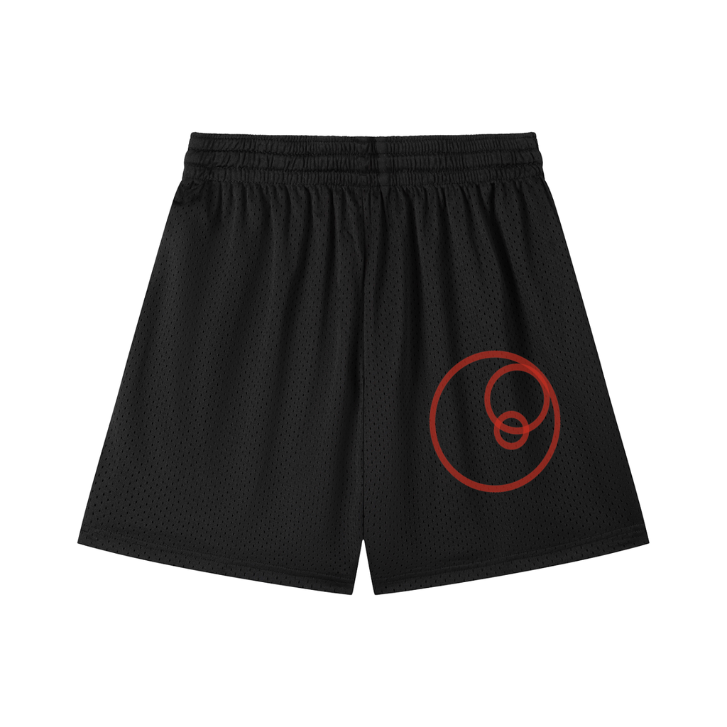ANGEL OF HEALTH RED WORK OUT SHORTS