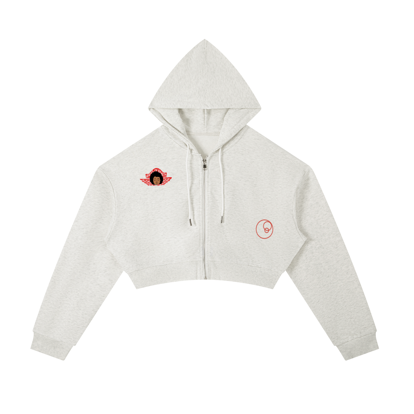 CROPPED ANGEL OF HEALTH  HOODIE