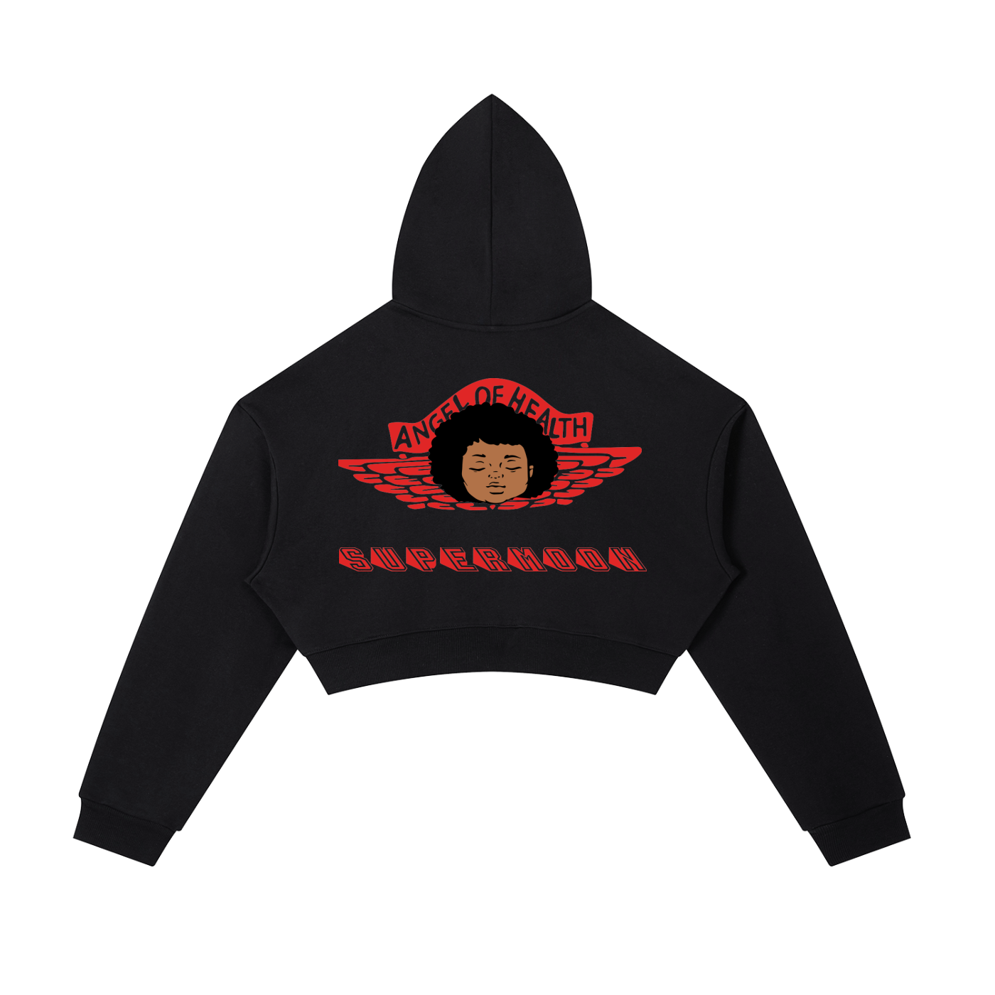 CROPPED ANGEL OF HEALTH  HOODIE