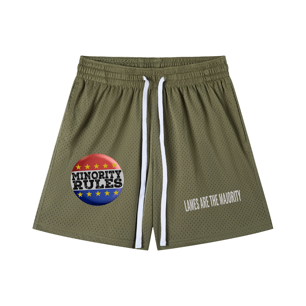 MINORITY RULES GYM SHORTS