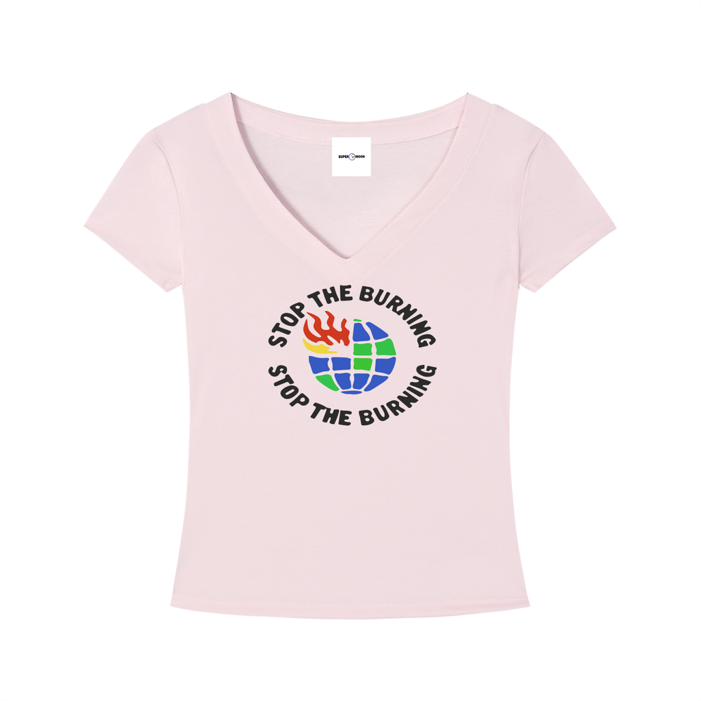 STOP THE BURNING V NECK