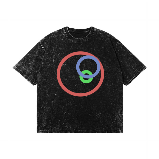 Colored logo washed tee