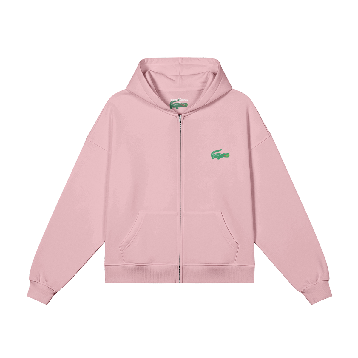 MELON GATOR EMBROIDERED ZIP HOODIE